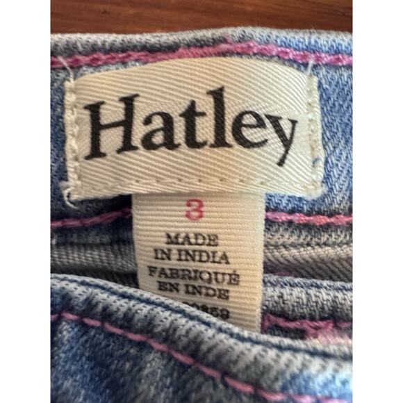 Hatley Girls Stretch Denim Wide Leg Pants Heart Pockets Girls Size 3 $50 - Picture 5 of 14